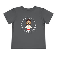 "Love God Love Others" Jesus Heart Shirt - Toddler T-Shirt - Sizes 2T-5T