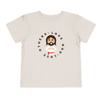 "Love God Love Others" Jesus Heart Shirt - Toddler T-Shirt - Sizes 2T-5T