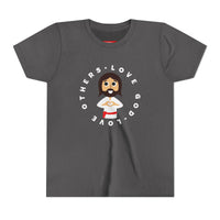 "Love God Love Others" Jesus Heart Shirt - Youth T-Shirt - Sizes Youth S-XL