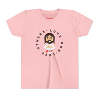 "Love God Love Others" Jesus Heart Shirt - Youth T-Shirt - Sizes Youth S-XL