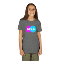 "Risen" Easter T Shirt - Youth Short Sleeve - Unisex Sizes YS-YXL