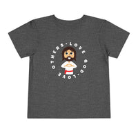 "Love God Love Others" Jesus Heart Shirt - Toddler T-Shirt - Sizes 2T-5T