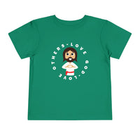 "Love God Love Others" Jesus Heart Shirt - Toddler T-Shirt - Sizes 2T-5T