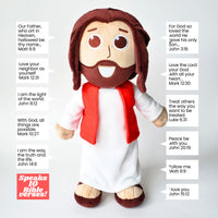 The Talking Jesus Doll - The Plush Jesus Doll that speaks 10 phrases Jesus said in the Bible.  A unique boys and girls gift idea for Easter, Baptisms, Birthdays and Christmas.
