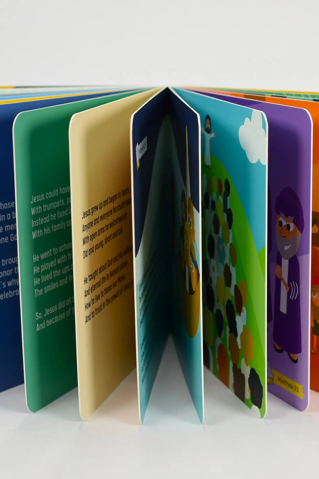The Story of Jesus - 32 Page Full Color Rhyming Illustrated Board Book about Jesus.  Full color, thick pages.