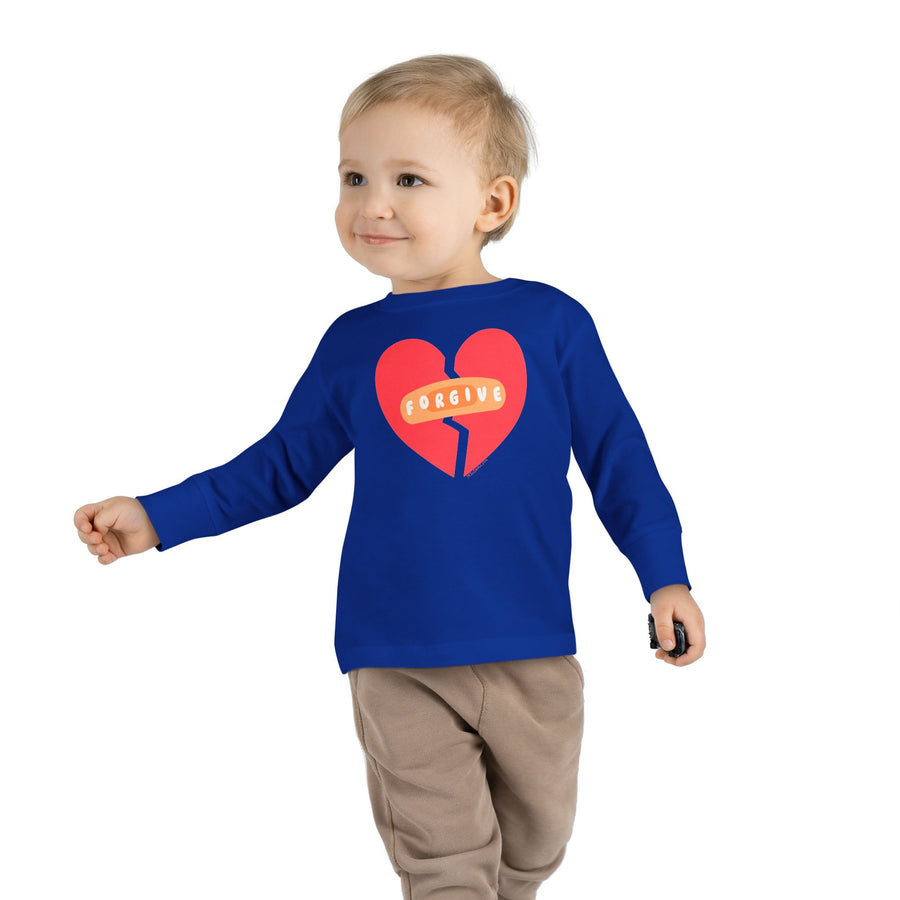 "Forgive" Heals Broken Hearts - Long Sleeve - Toddler T-Shirt -  Sizes 2T-5T