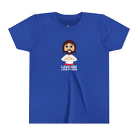 "Love God, Love Others" Jesus T Shirt - Youth Short Sleeve - Unisex Sizes YS-YXL
