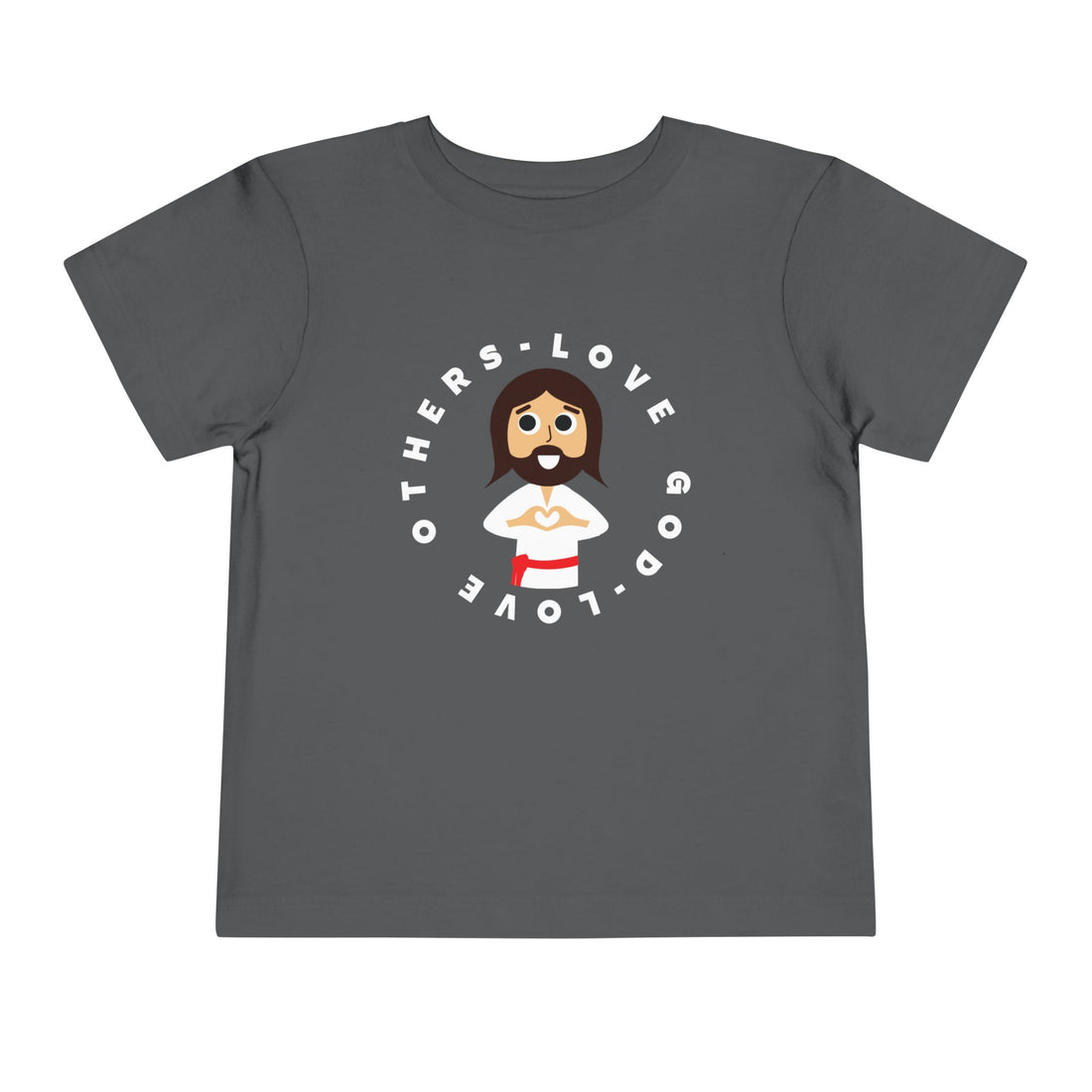 "Love God Love Others" Jesus Heart Shirt - Toddler T-Shirt -  Sizes 2T-5T