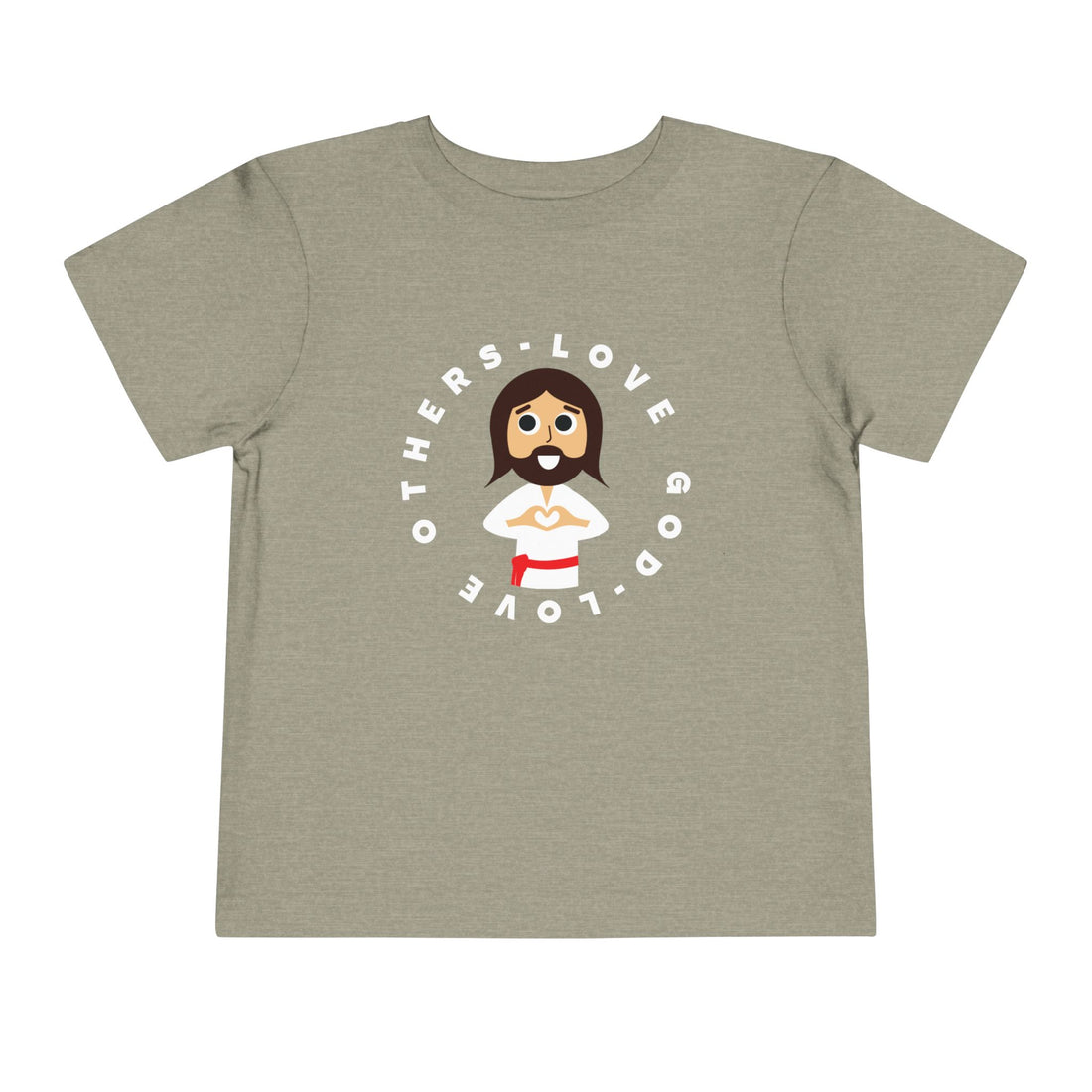 "Love God Love Others" Jesus Heart Shirt - Toddler T-Shirt -  Sizes 2T-5T