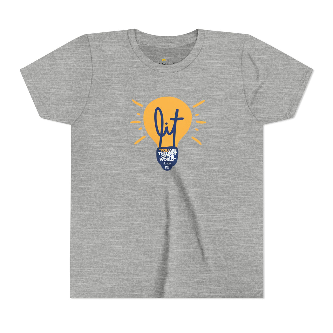 "Lit" Bible Verse T Shirt - Youth Short Sleeve - Unisex Sizes YS-YXL