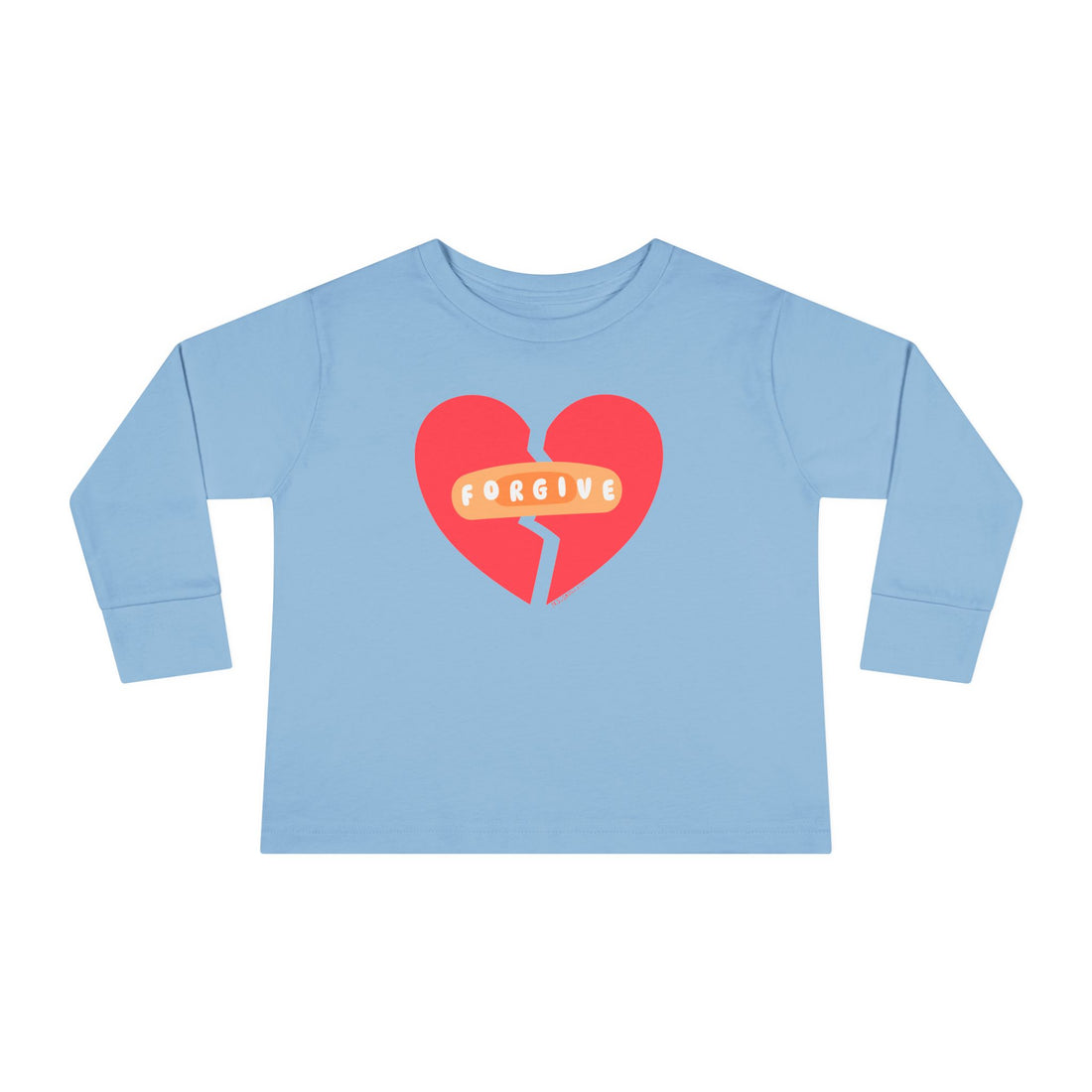 "Forgive" Heals Broken Hearts - Long Sleeve - Toddler T-Shirt -  Sizes 2T-5T