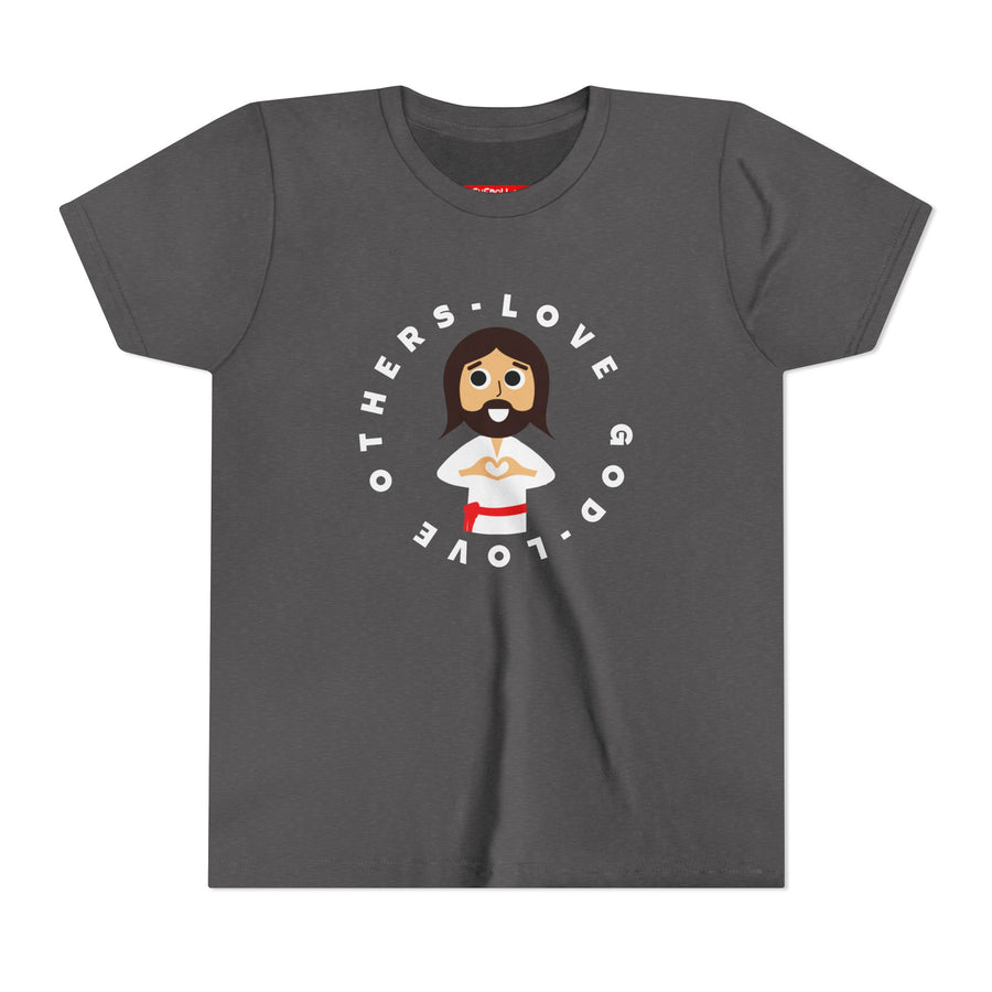 "Love God Love Others" Jesus Heart Shirt -  Youth T-Shirt - Sizes Youth S-XL