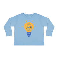 "You Are The Light Of The World"  - Jesus Quote - Lightbulb Long Sleeve - Toddler T-Shirt -  Sizes 2T-5T
