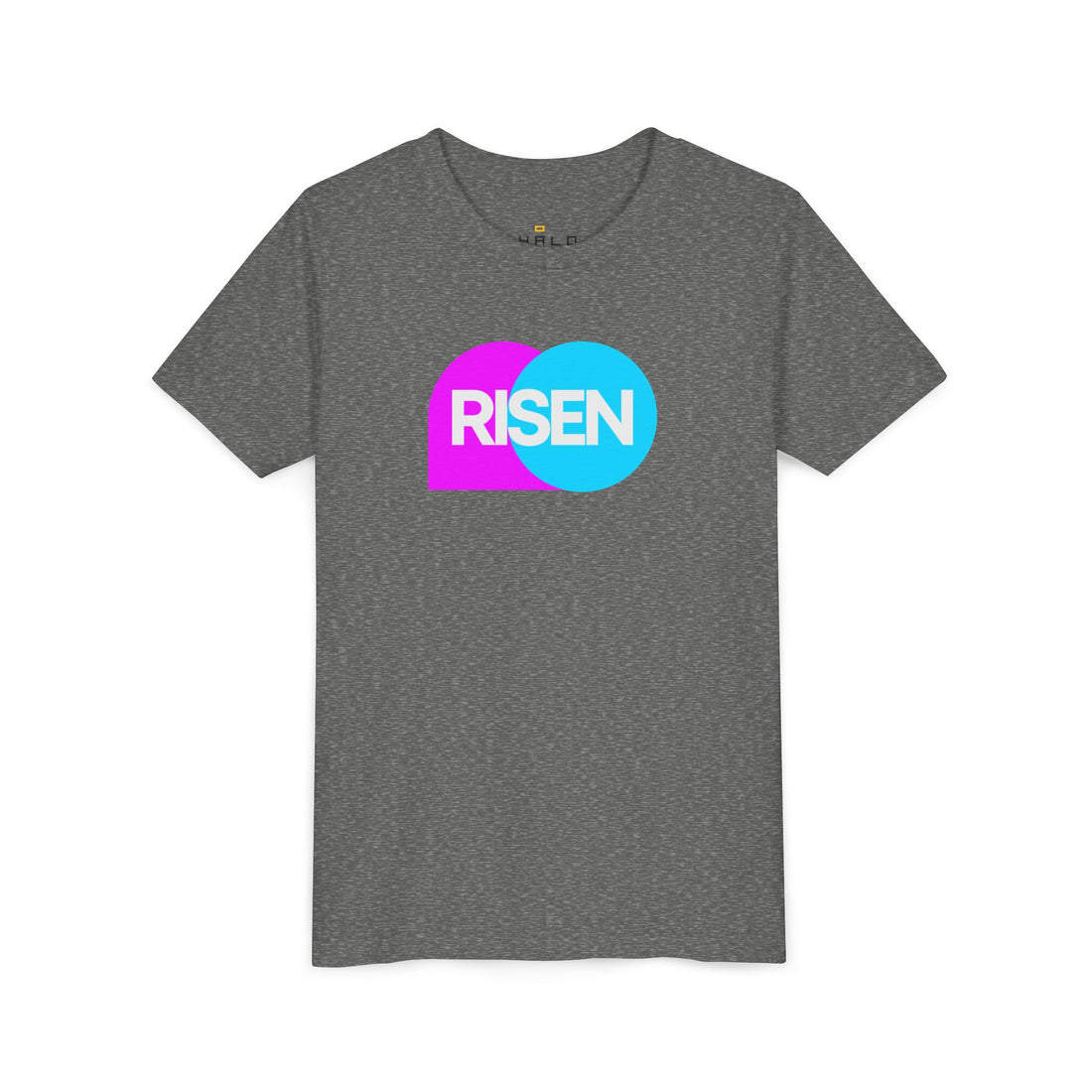 "Risen" Easter T Shirt - Youth Short Sleeve - Unisex Sizes YS-YXL