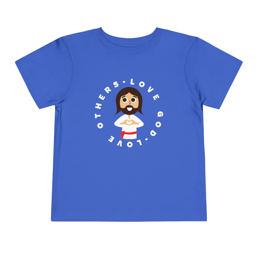"Love God Love Others" Jesus Heart Shirt - Toddler T-Shirt -  Sizes 2T-5T