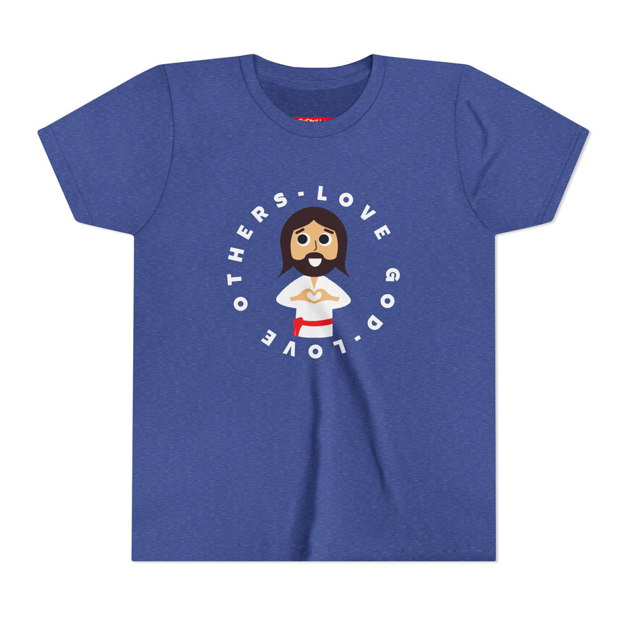 "Love God Love Others" Jesus Heart Shirt -  Youth T-Shirt - Sizes Youth S-XL