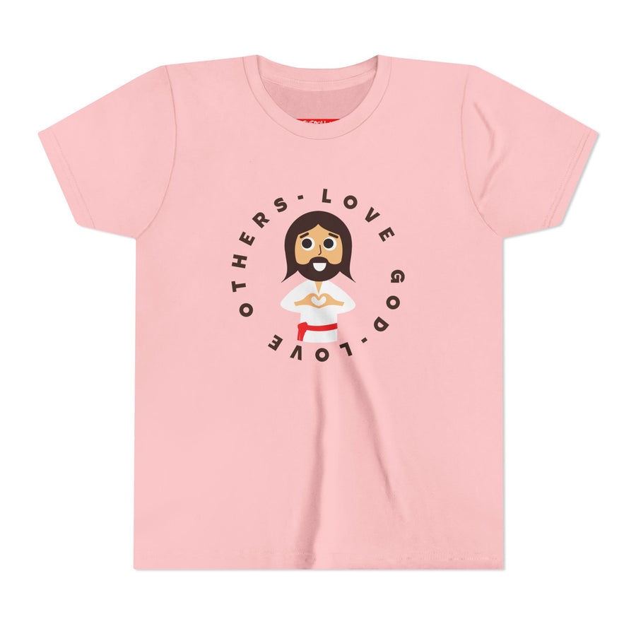 "Love God Love Others" Jesus Heart Shirt -  Youth T-Shirt - Sizes Youth S-XL