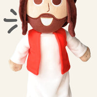 The Talking Jesus Doll - When you squeeze this plush Jesus' hand, he talks.  A Christmas gift idea for Christian Kids.