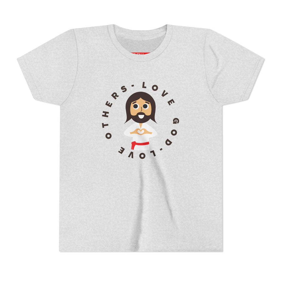 "Love God Love Others" Jesus Heart Shirt -  Youth T-Shirt - Sizes Youth S-XL
