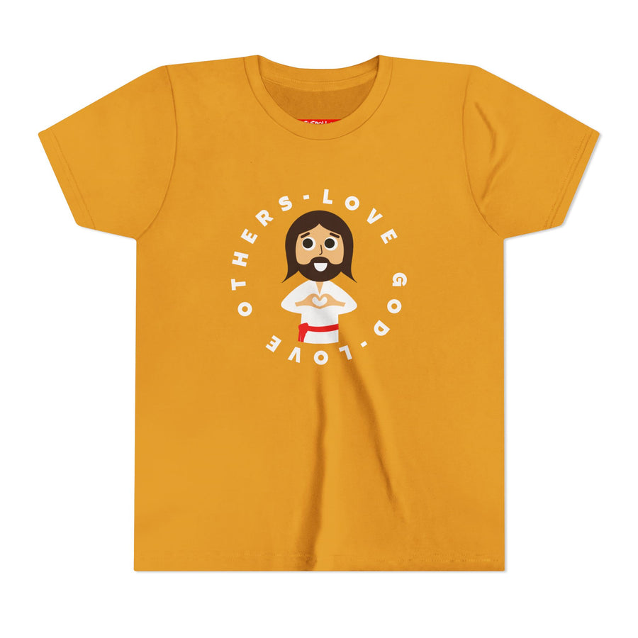 "Love God Love Others" Jesus Heart Shirt -  Youth T-Shirt - Sizes Youth S-XL