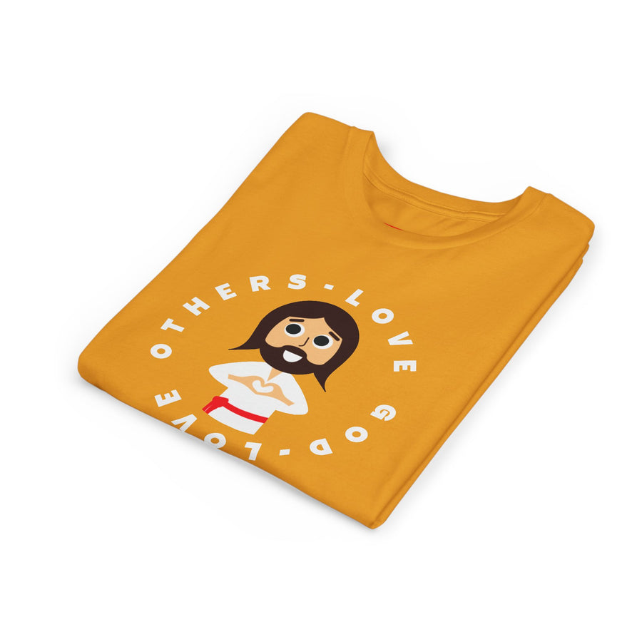 "Love God Love Others" Jesus Heart Shirt -  Youth T-Shirt - Sizes Youth S-XL