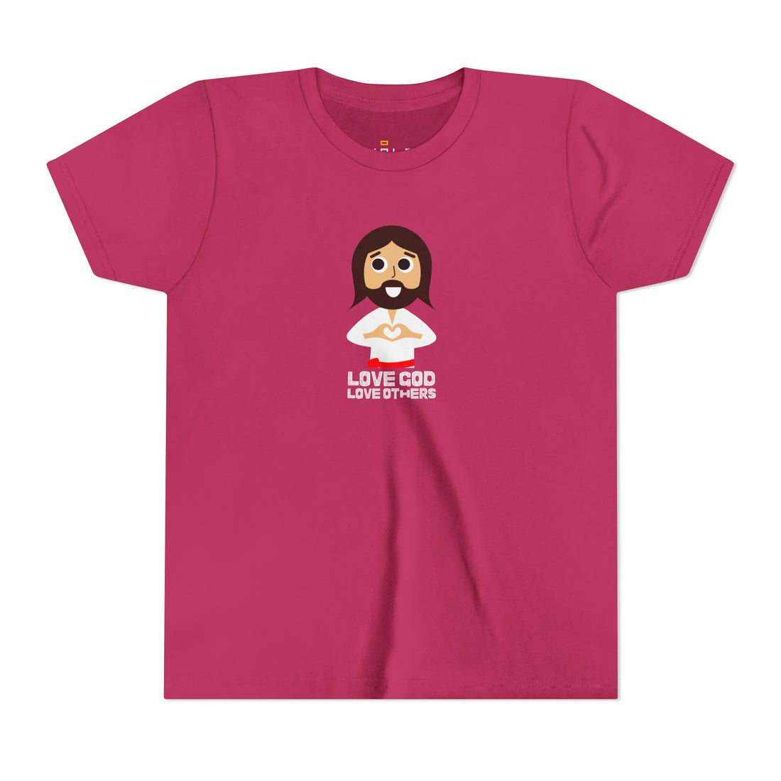"Love God, Love Others" Jesus T Shirt - Youth Short Sleeve - Unisex Sizes YS-YXL