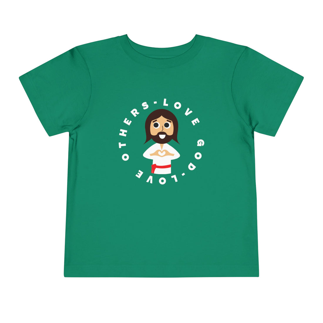 "Love God Love Others" Jesus Heart Shirt - Toddler T-Shirt -  Sizes 2T-5T