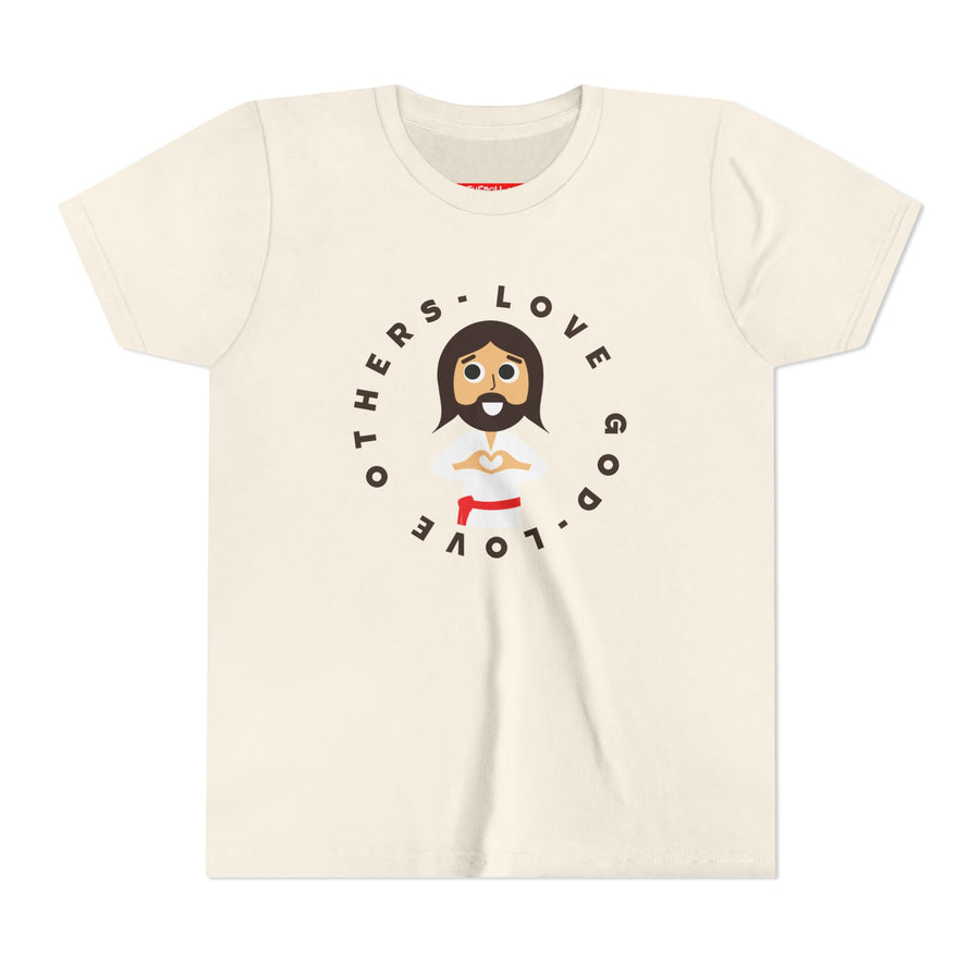 "Love God Love Others" Jesus Heart Shirt -  Youth T-Shirt - Sizes Youth S-XL