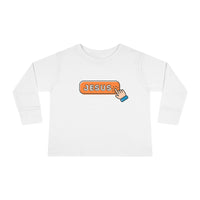 'Choose Jesus' Button Click - Toddler Long Sleeve Tee Shirt - Sizes 2T-6T