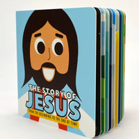 The Story of Jesus - 32 Page Full Color Rhyming Illustrated Board Book. Thick pages, high quality will teach kids of all ages about Jesus.  