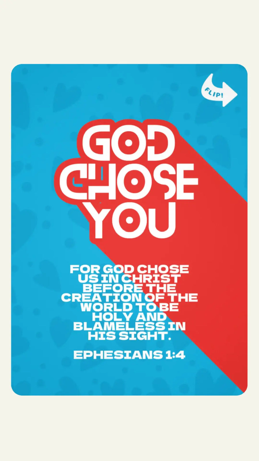 JesusGram - The Christian Gift Box - BibleCard : God chose you > Ephesians 1:4