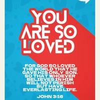 JesusGram - The Christian Gift Box - BibleCard : You are so loved > John 3:16