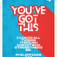 JesusGram - The Christian Gift Box -  BibleCard : You've got this > Philippians 4:13