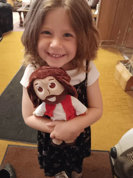 The Talking Jesus Doll - Plush Jesus Doll that speaks 10 of Jesus' verses from the Bible.  Christmas or Easter gift for Christian and religious kids.  Teach your kids before the World does.