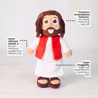Lil' Jesus is a little plush bead-filled Jesus toy of Jesus Christ.  Made for babies, toddlers,  children and grandchildren.